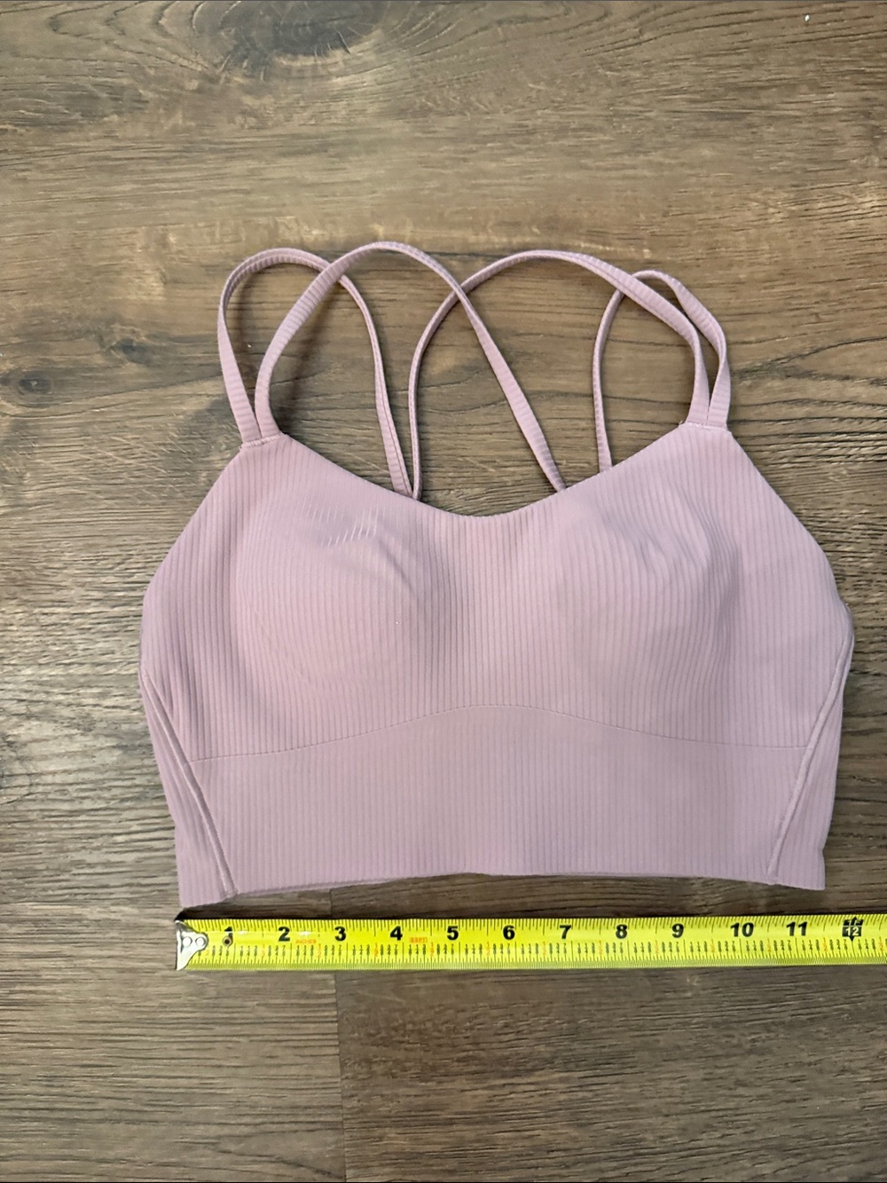 lululemon athletica Blush Mauve Pink Strappy Sports Bra Size 6 - Picture 5 of 5